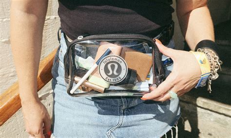 clear lululemon belt bag.